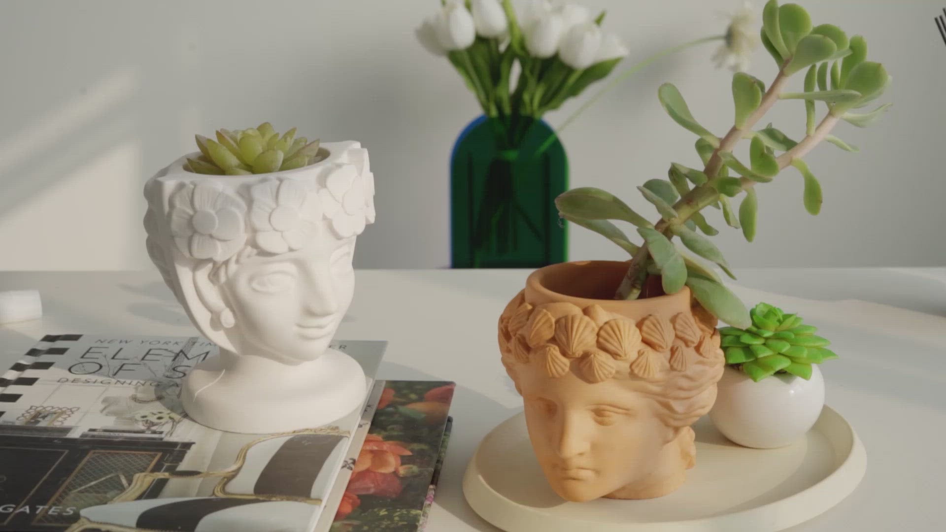 Load video: تمثال رأس أفروديت وعاء نباتات خرساني قالب سيليكون