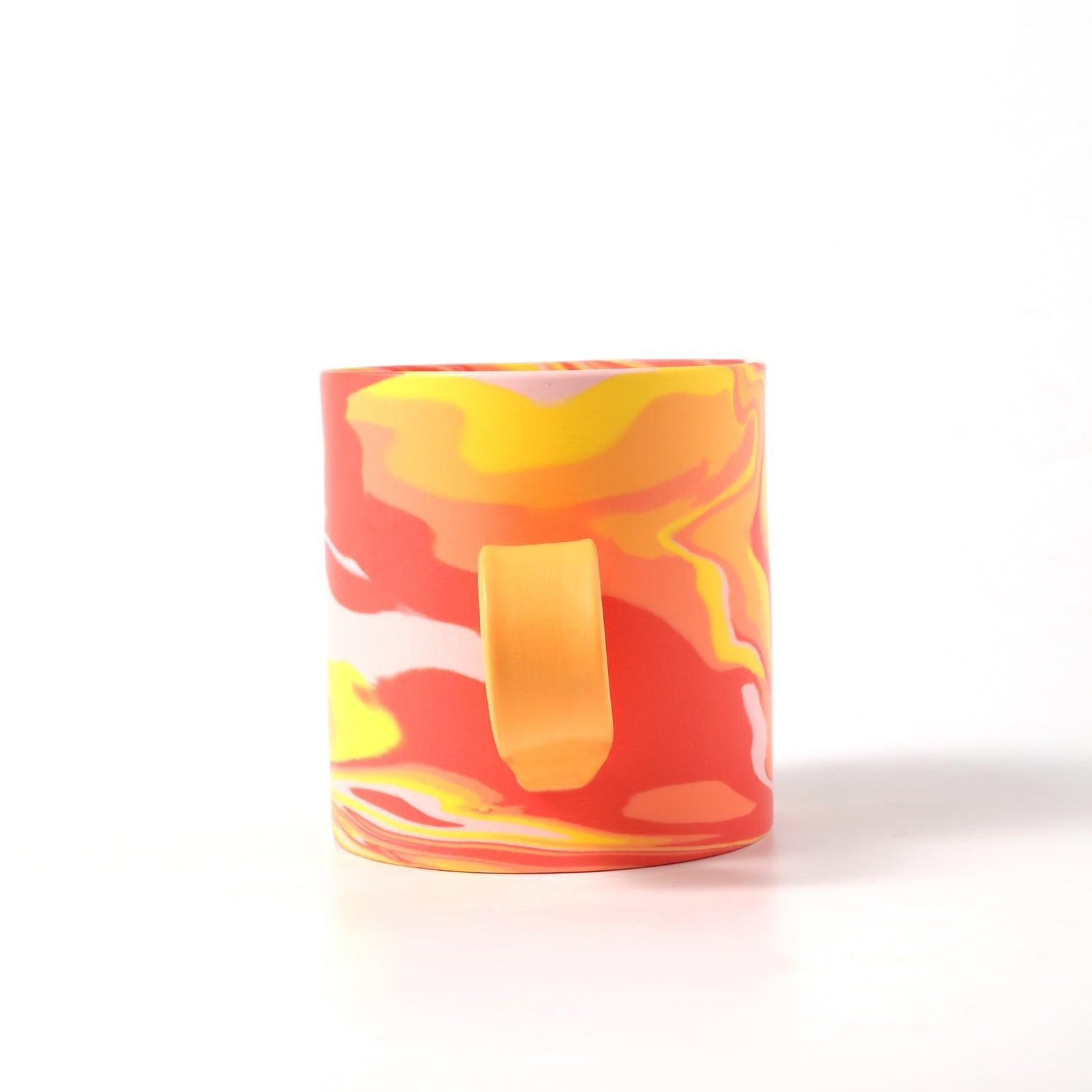 350 ml handgemachte rote Keramiktasse