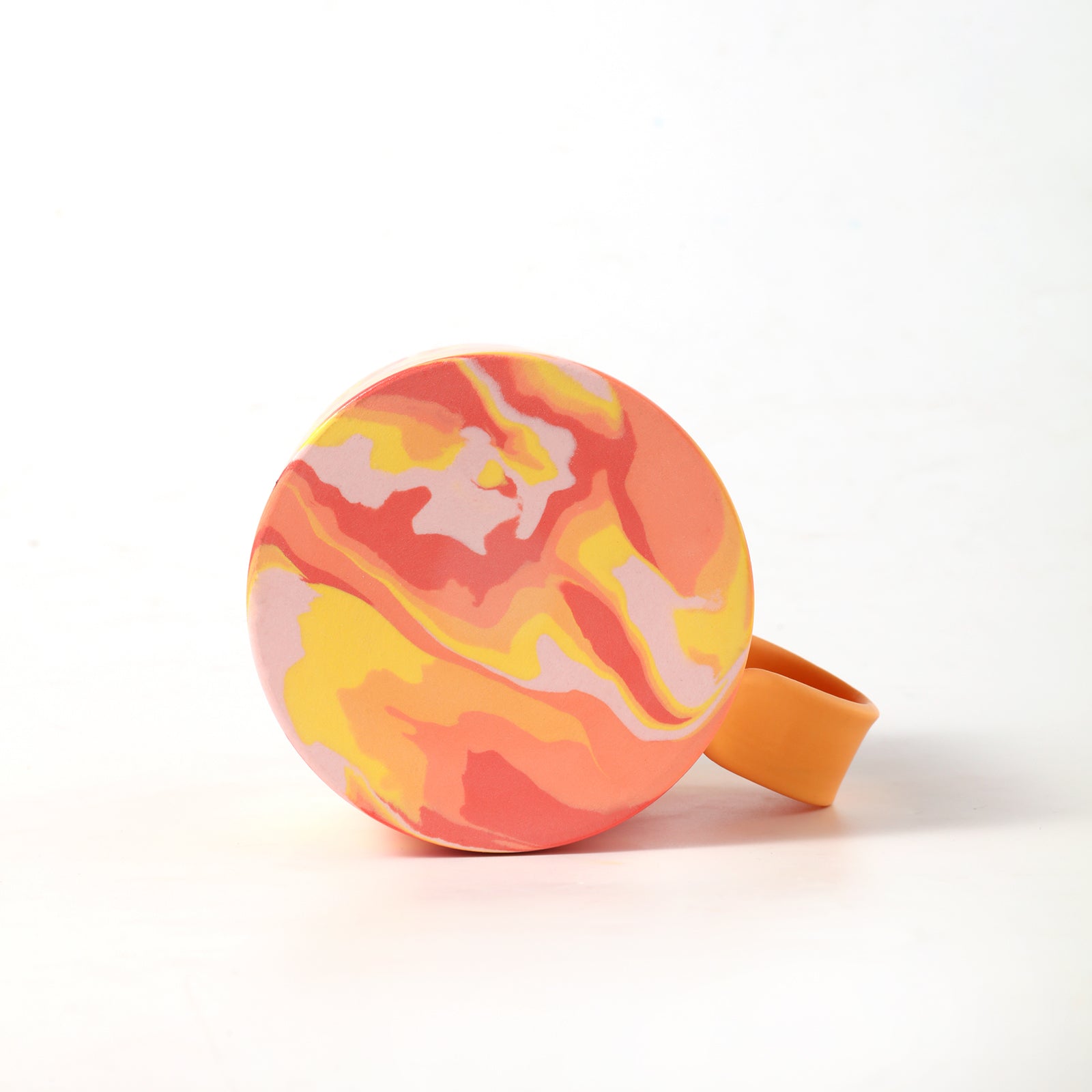 350 ml handgemachte rote Keramiktasse