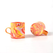 350 ml handgemachte rote Keramiktasse