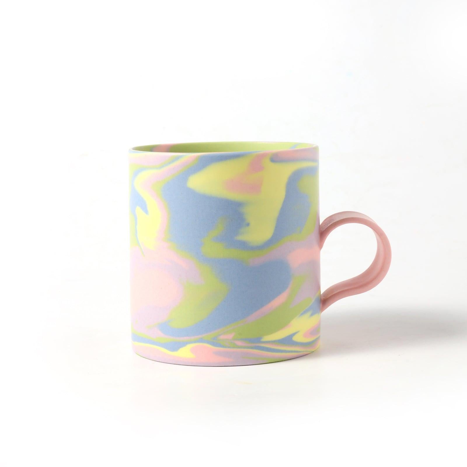 Керамическая кружка ручной работы с макароном, 350 мл