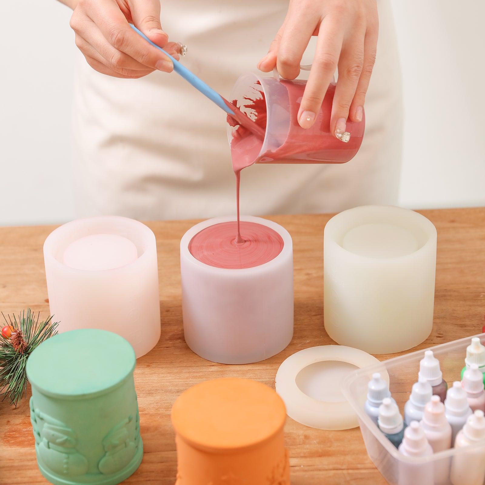 6.5oz Christmas Themed Candle Jar with Lid Silicone Mould