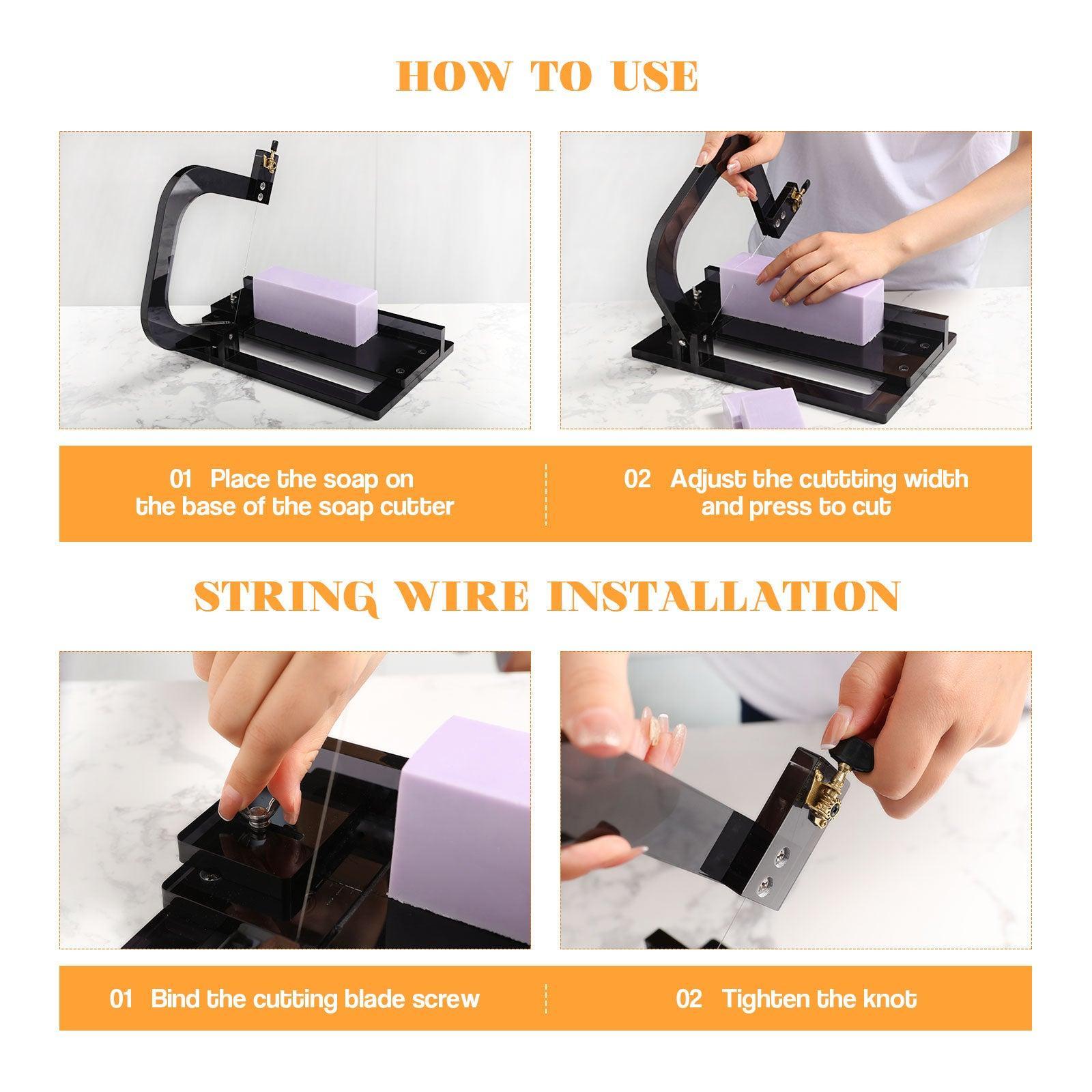 Acrylic Soap Cutter Adjustable Cutting Tool for Handmade Soap Making