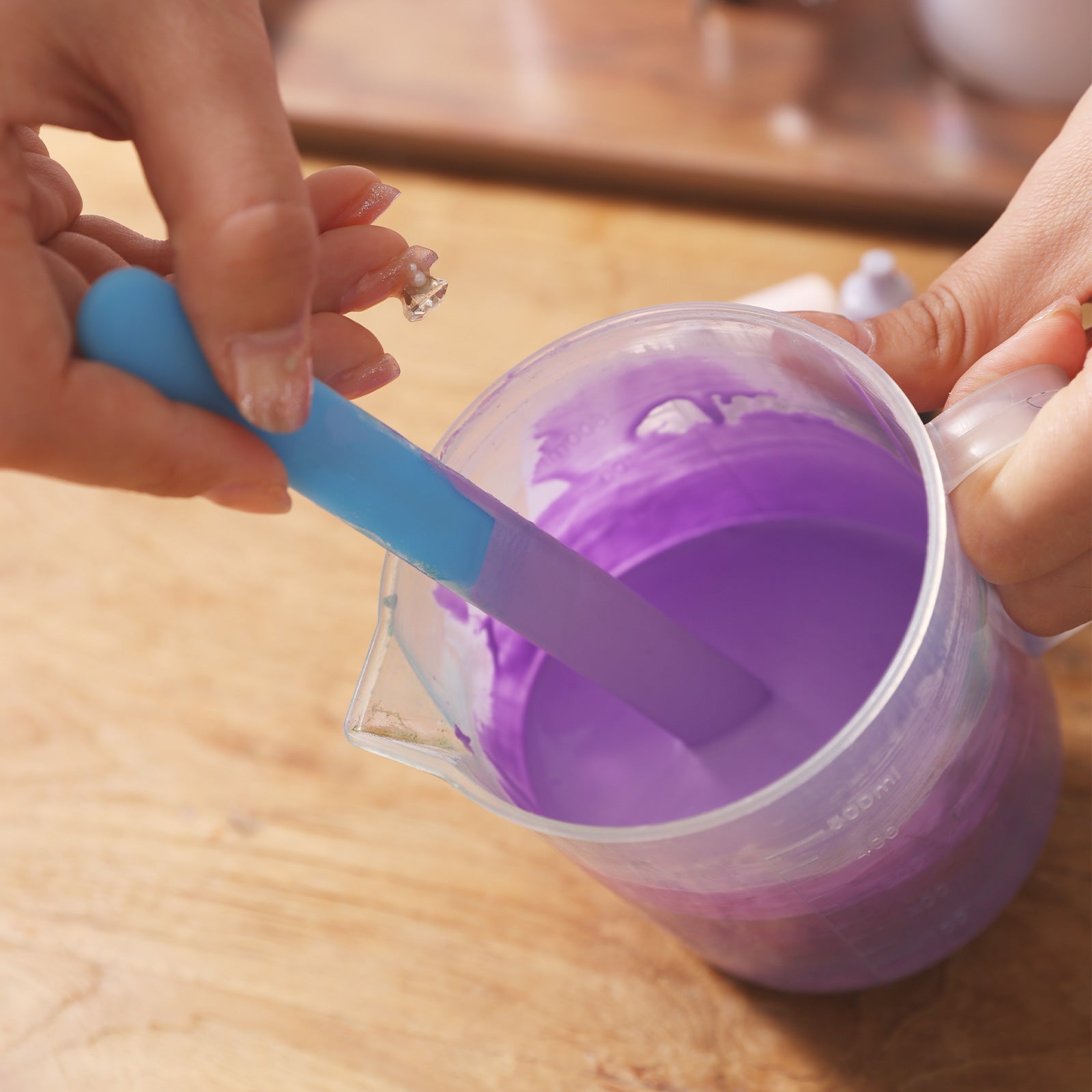 Varilla agitadora de silicona para mezclar resina epoxi Jesmonite Gift Link solamente