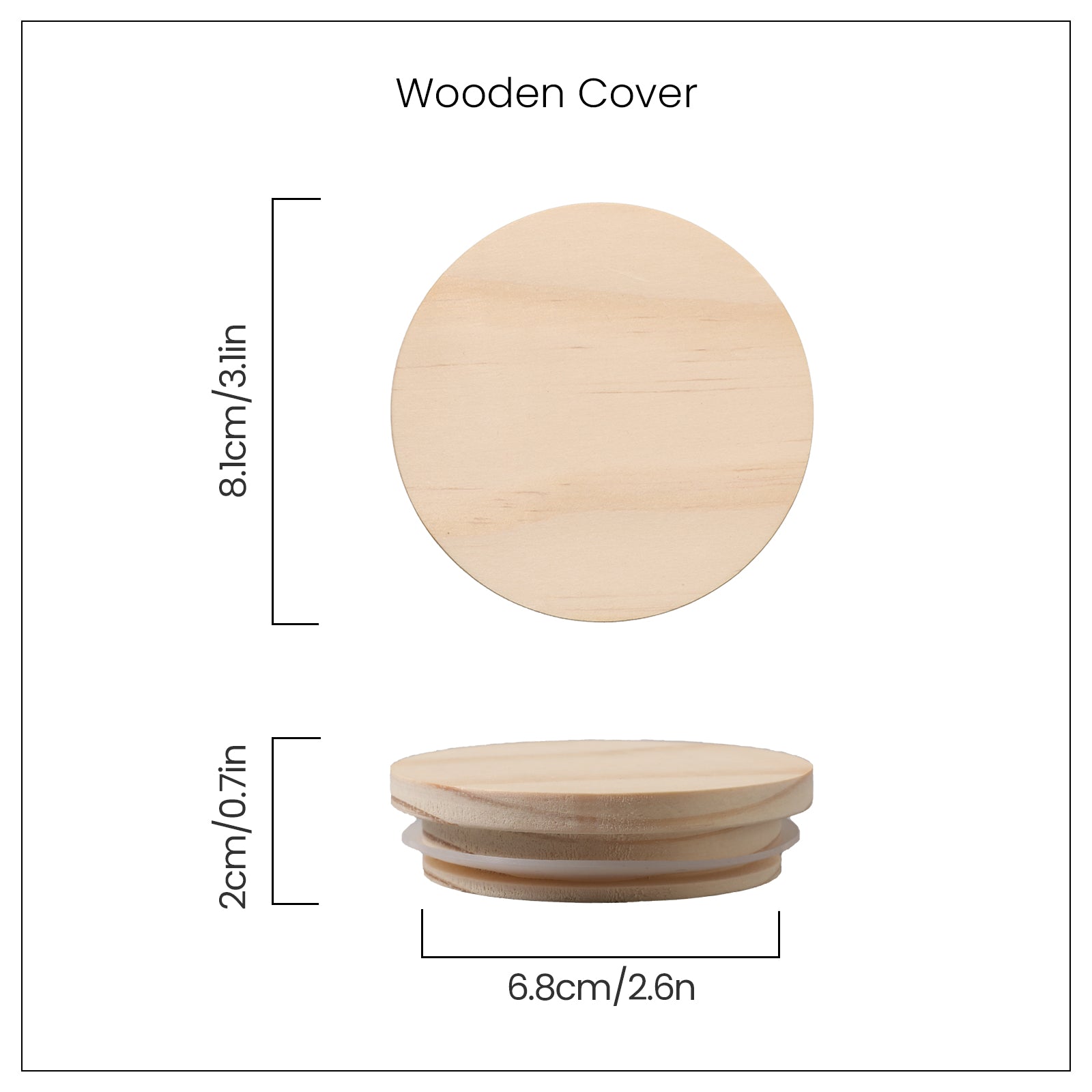 جرة شمعة بغطاء خشبي