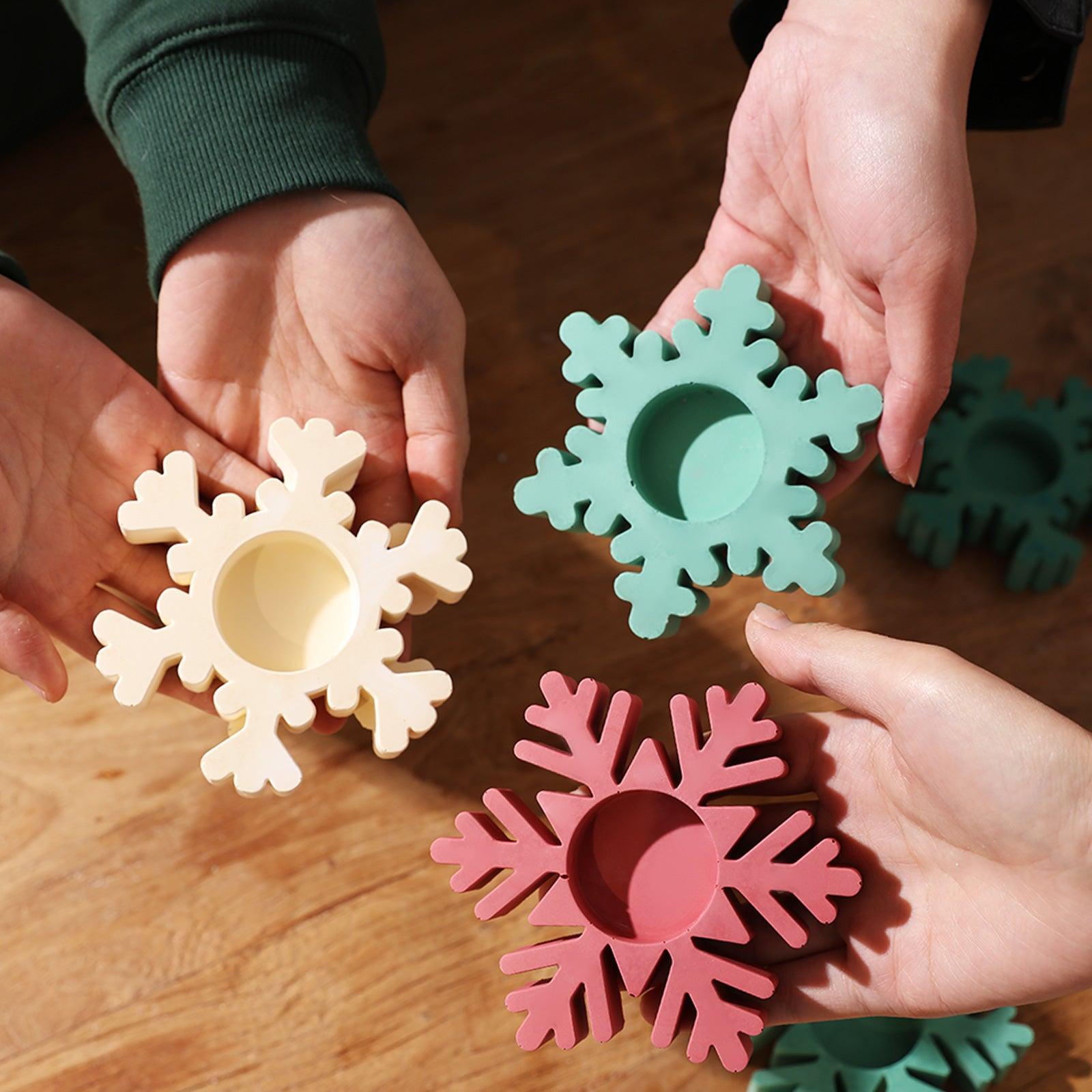 Christmas Snowflake Tealight Candle Holder Silicone Mold