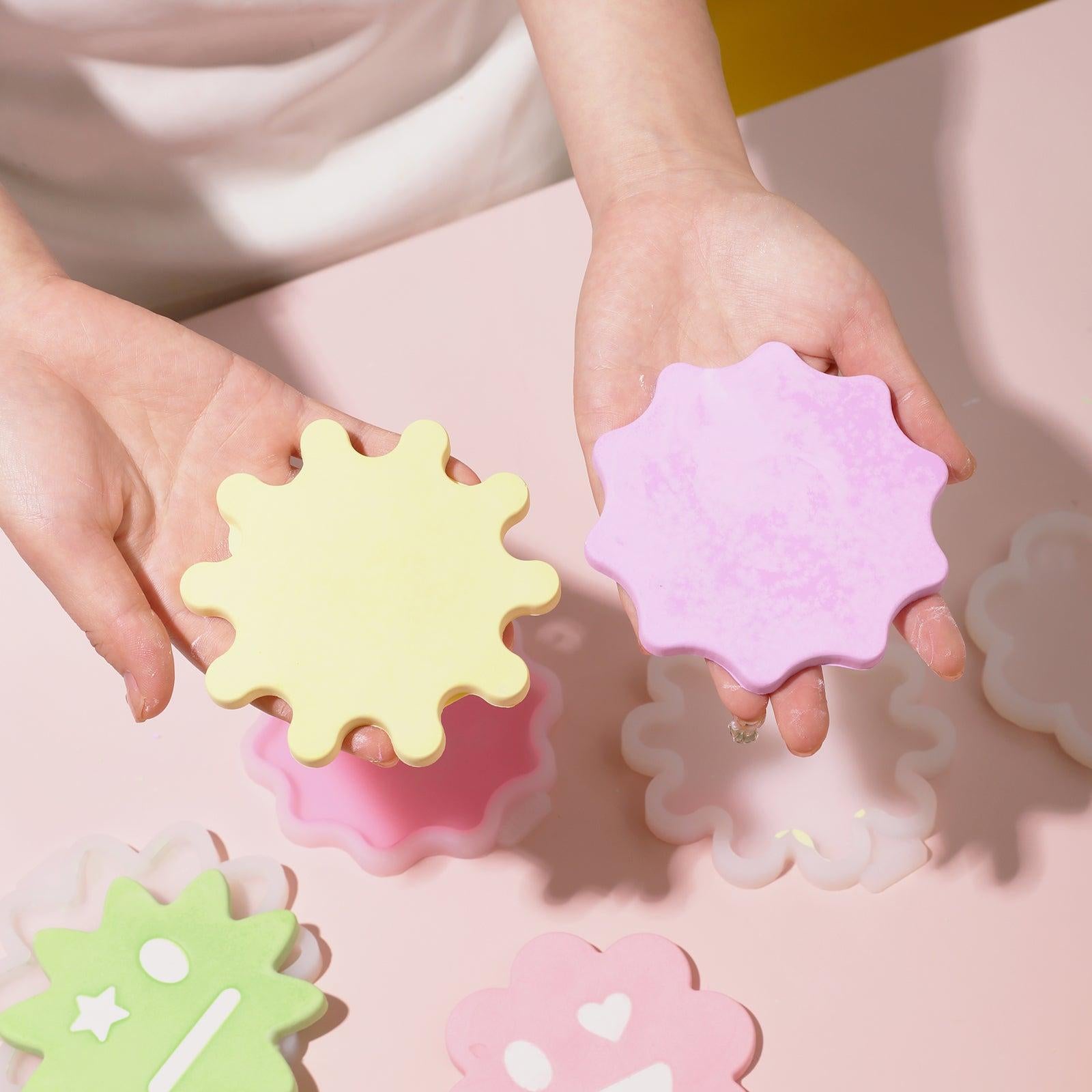 Smiley Coaster Concrete Silicone Mold