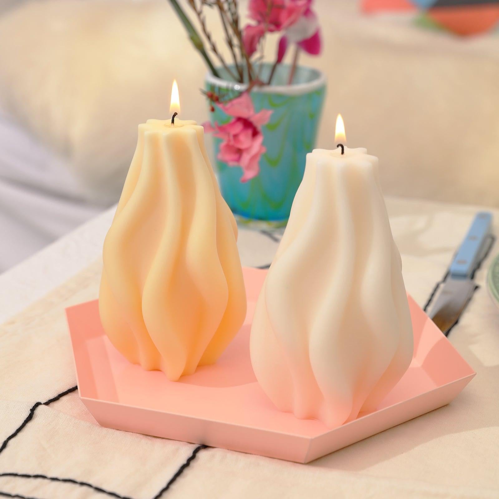 スリークウェーブキャンドルシリコンモールド