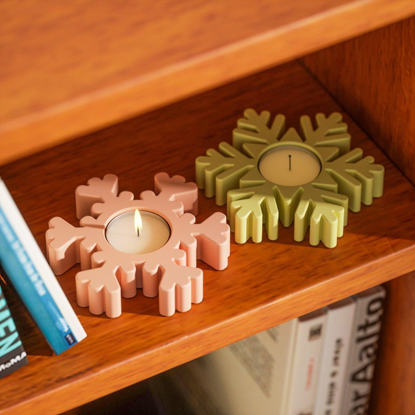 Christmas Snowflake Tealight Candle Holder Silicone Mold