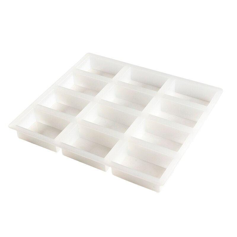 12-Cavity 6-oz Soap Silicone Mold Handmade Soap Bar Mould - Boowan Nicole