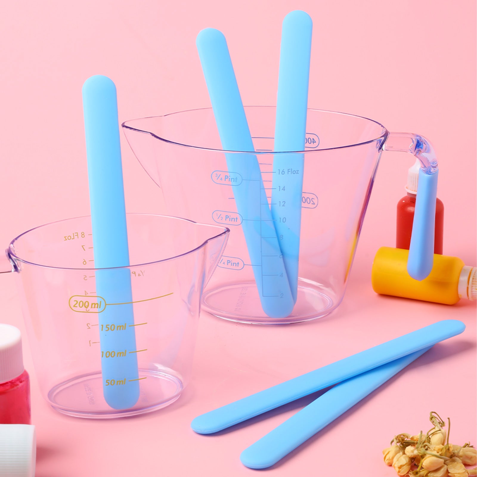 Varilla agitadora de silicona para mezclar resina epoxi Jesmonite Gift Link solamente