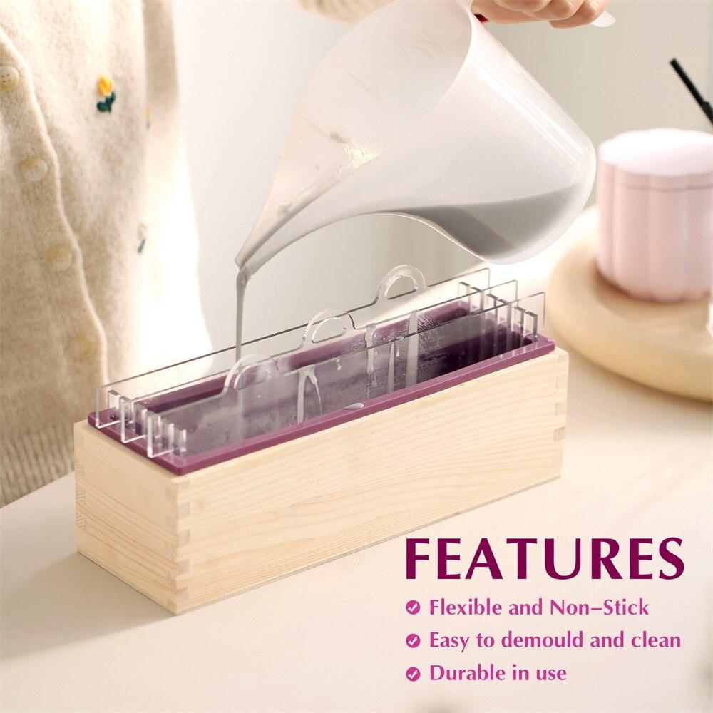 1200g Soap Making Kit Silicone Mold with Separator and Cutter - Boowan Nicole