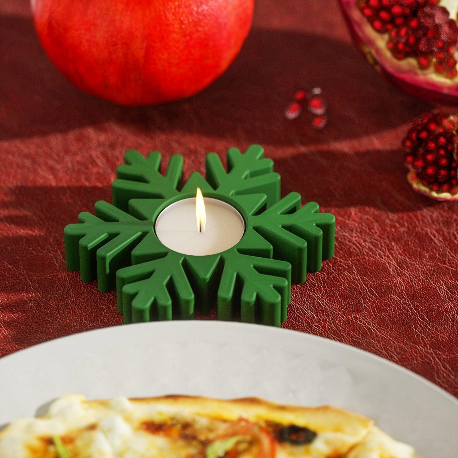 Christmas Snowflake Tealight Candle Holder Silicone Mold