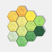 قالب سيليكون لقطع خرسانية بشكل علامات الأبراج الفلكية والنجوم