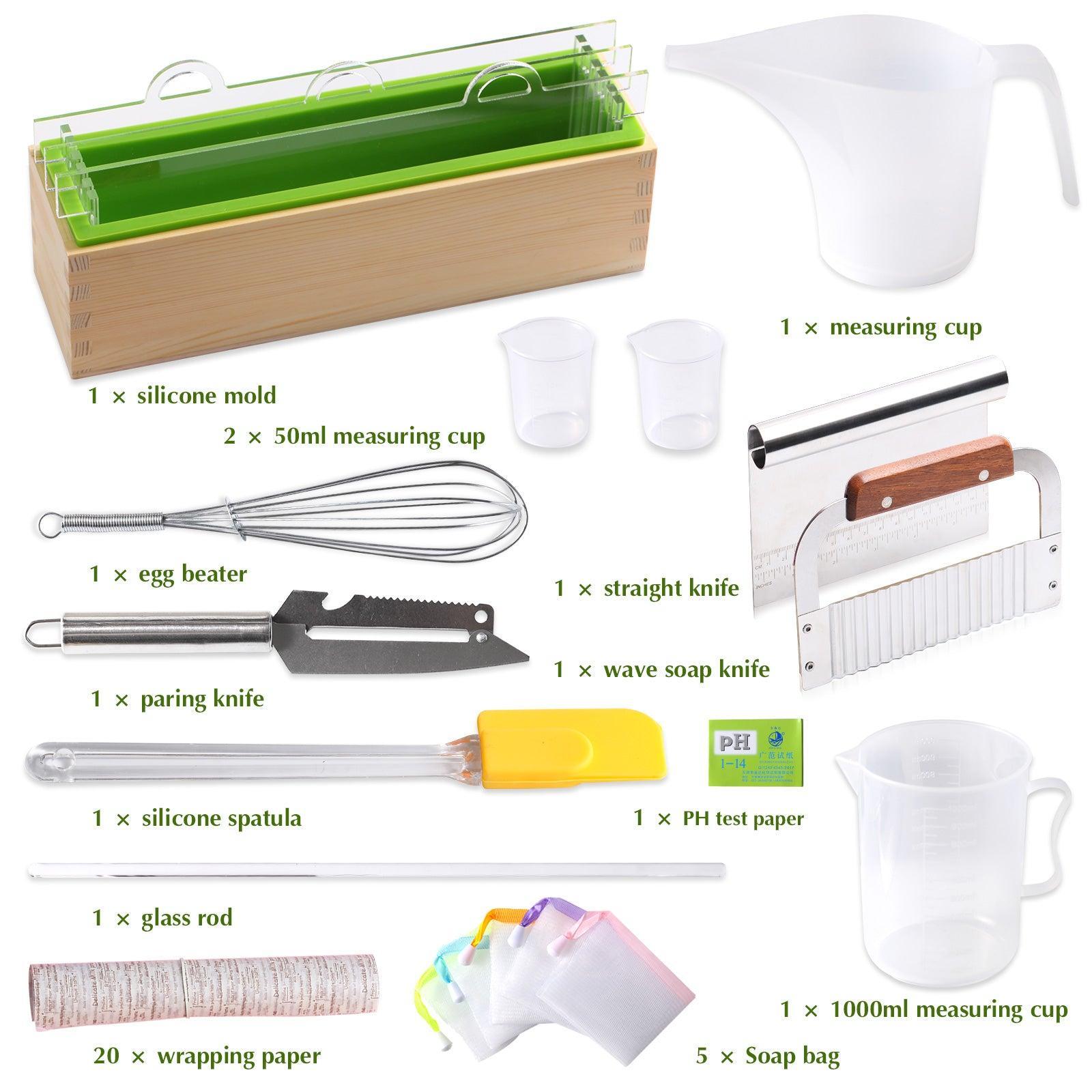 Juego de herramientas básico para hacer jabón en forma de remolino