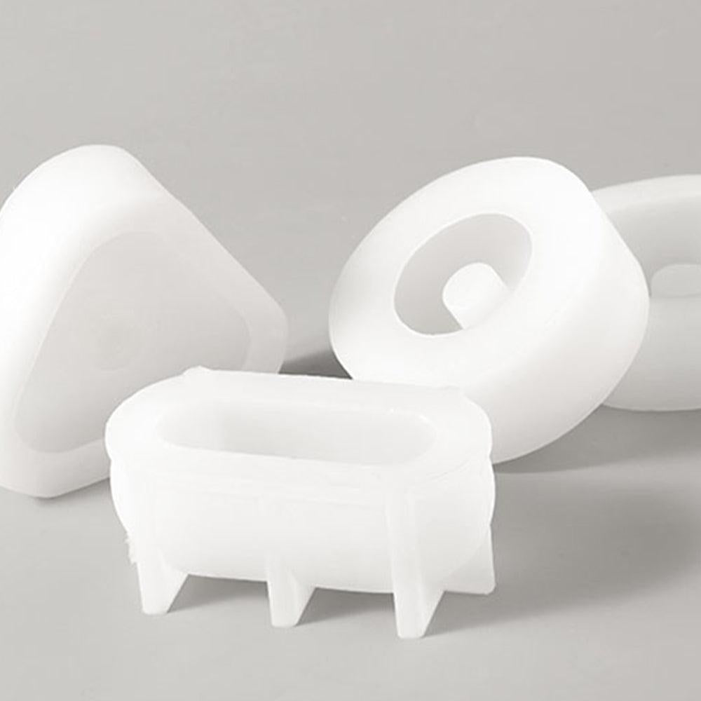 Moule en silicone pour bougeoir conique géométrique