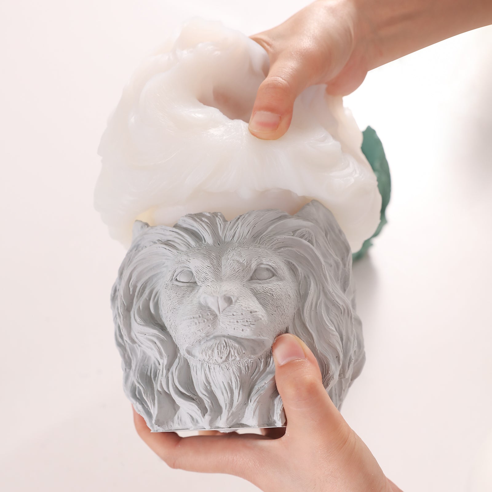 lion head plant pot Lion Head Concrete Planter& Vase Pot Silicone Mold – Boowan Nicole