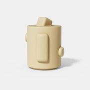 قالب سيليكون لوعاء شمعة هندسي مع غطاء