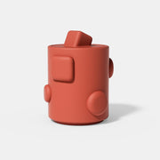 قالب سيليكون لوعاء شمعة هندسي مع غطاء