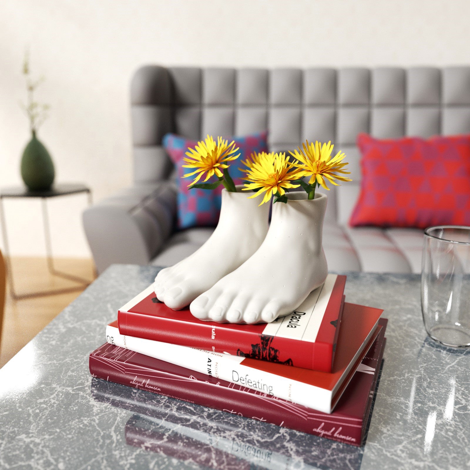 Moule en silicone pour vase en béton en forme de pied