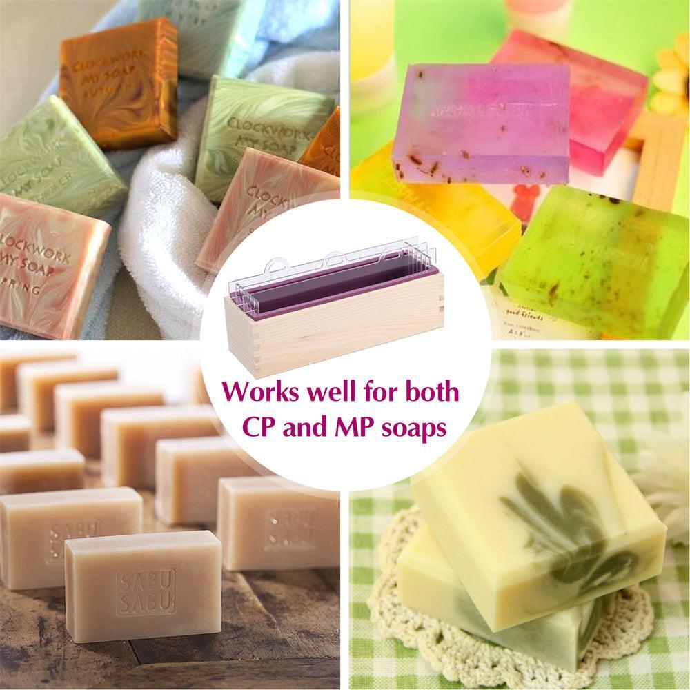 42オンス 1.2kg シリコン製ローフ石鹸型、スワール仕切り付き、デュアルカッターツールセット