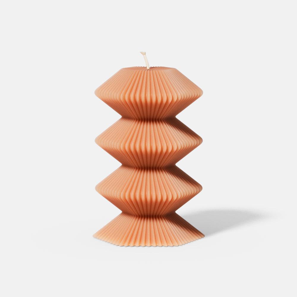Geometric Ribbed Candle Silicone Mold