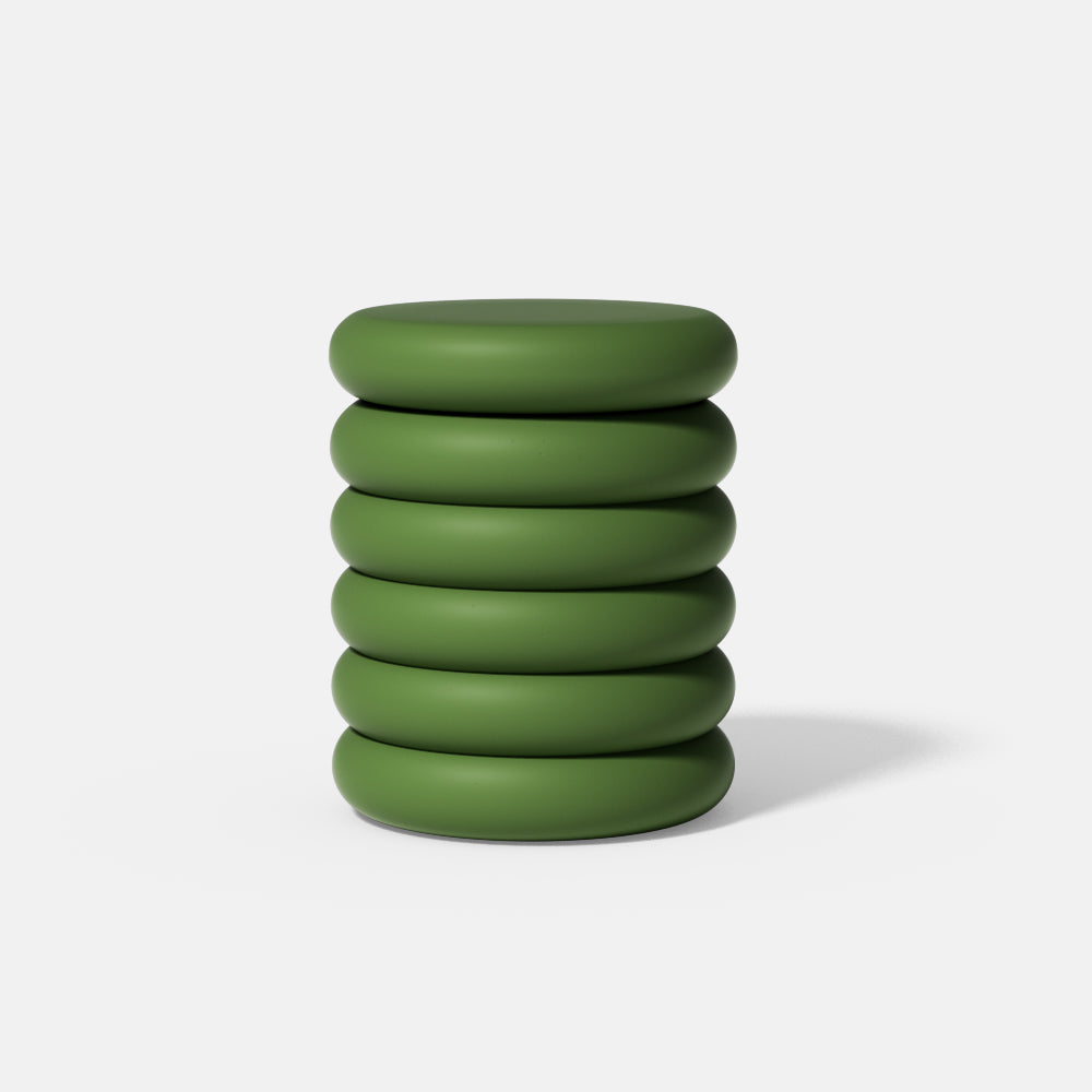 Green candle jar crafted with Boowannicole silicone molds. Unique design showcasing brand creativity with outstanding texture.