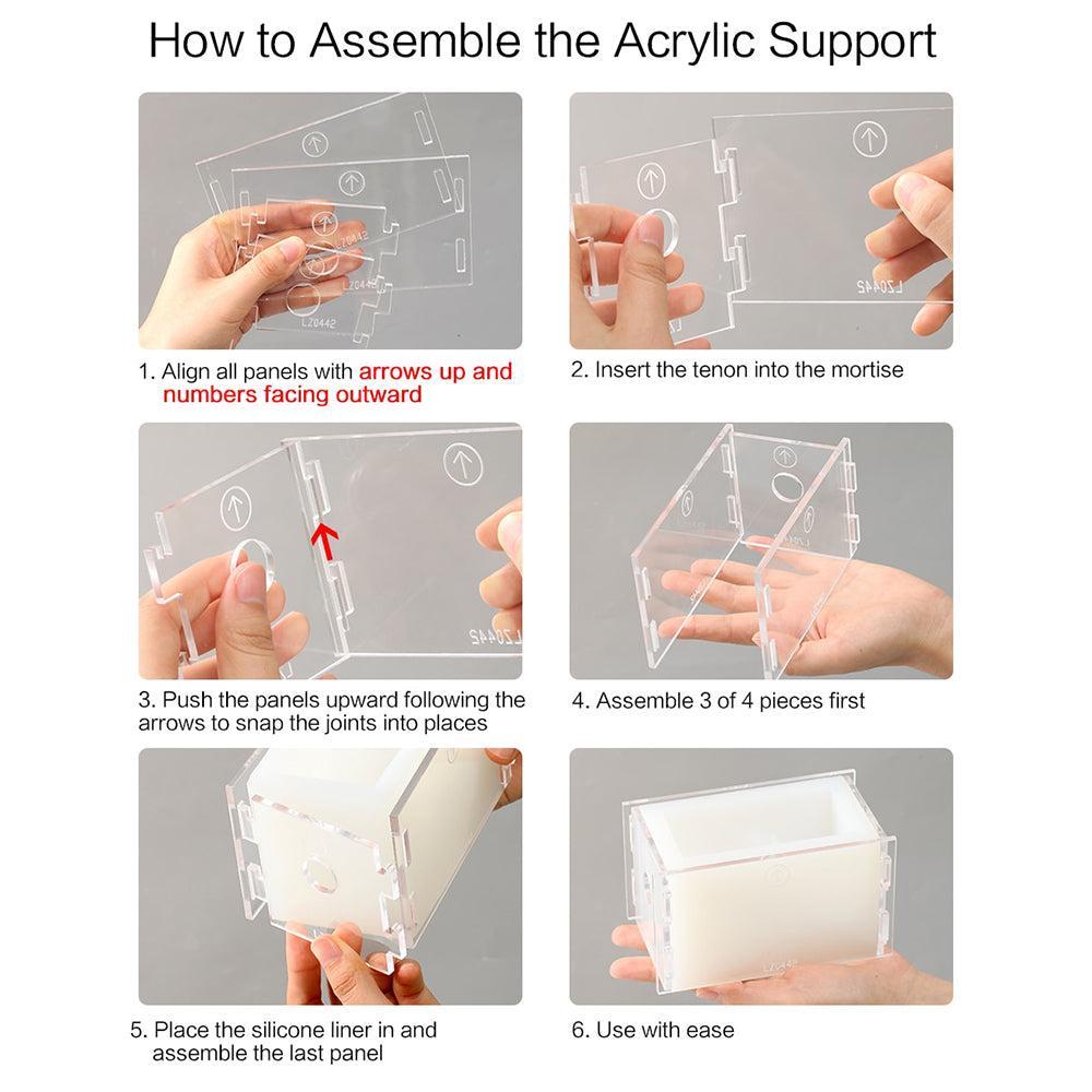 Moule en silicone pour bougeoir conique d’escalier