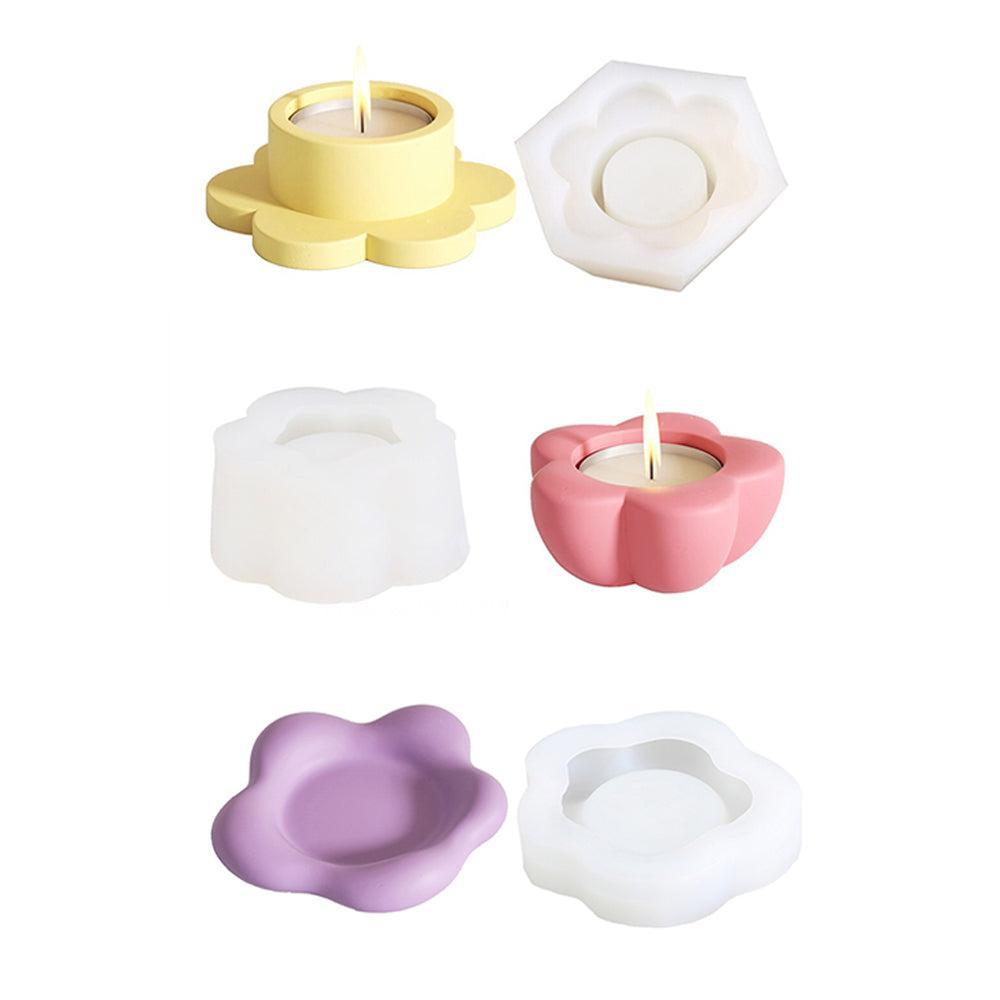 Форма для подсвечника с цветочным узором для чайных свечей