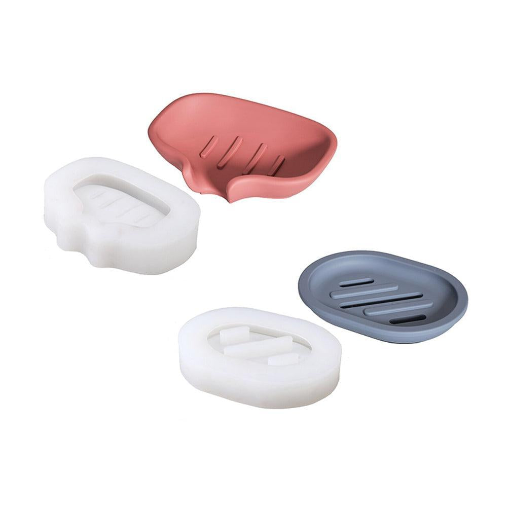 Moule Silicone Géométrique Porte-Savon Béton – Forme Design Avec Drainage – Fabrication Artisanale