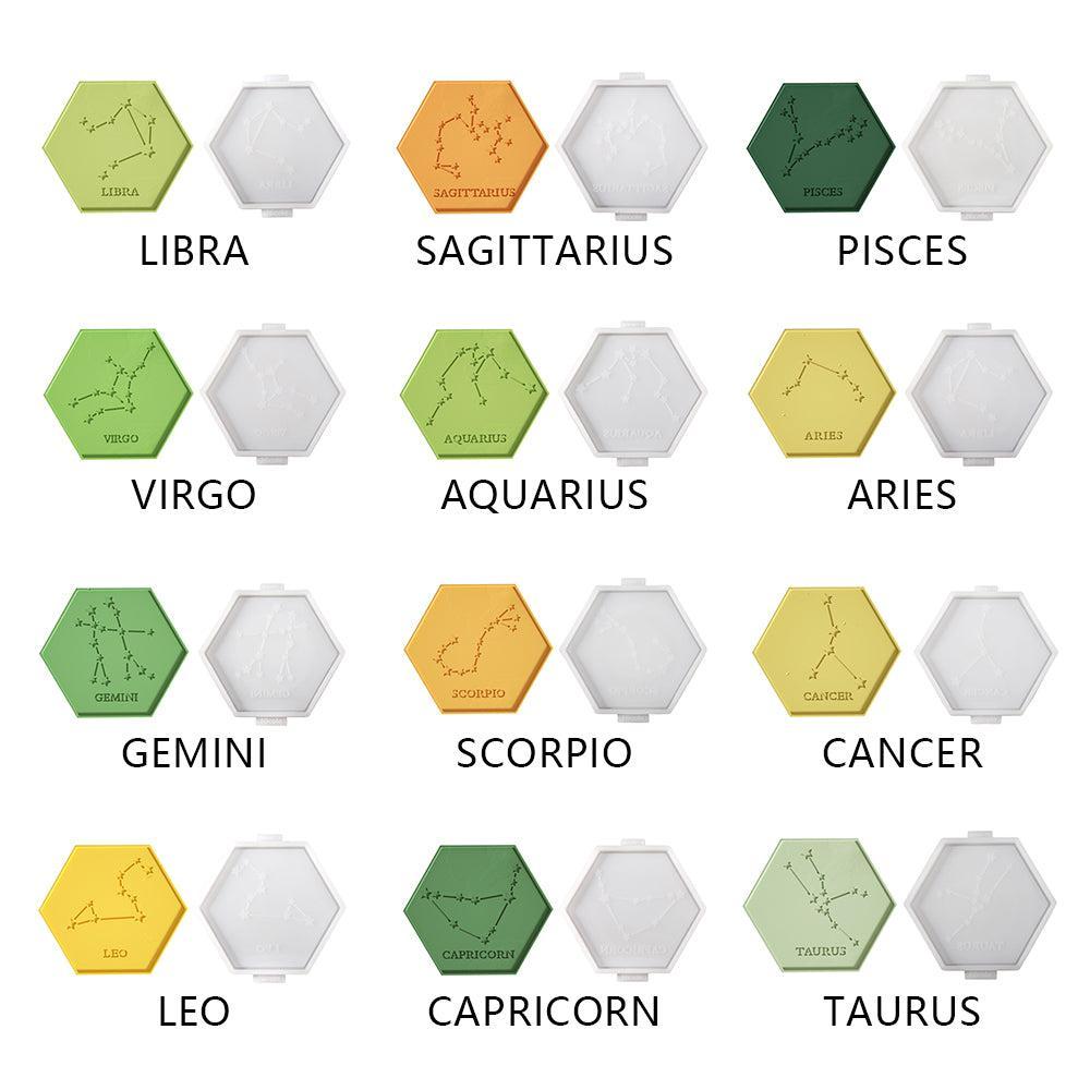 قالب سيليكون لقطع خرسانية بشكل علامات الأبراج الفلكية والنجوم