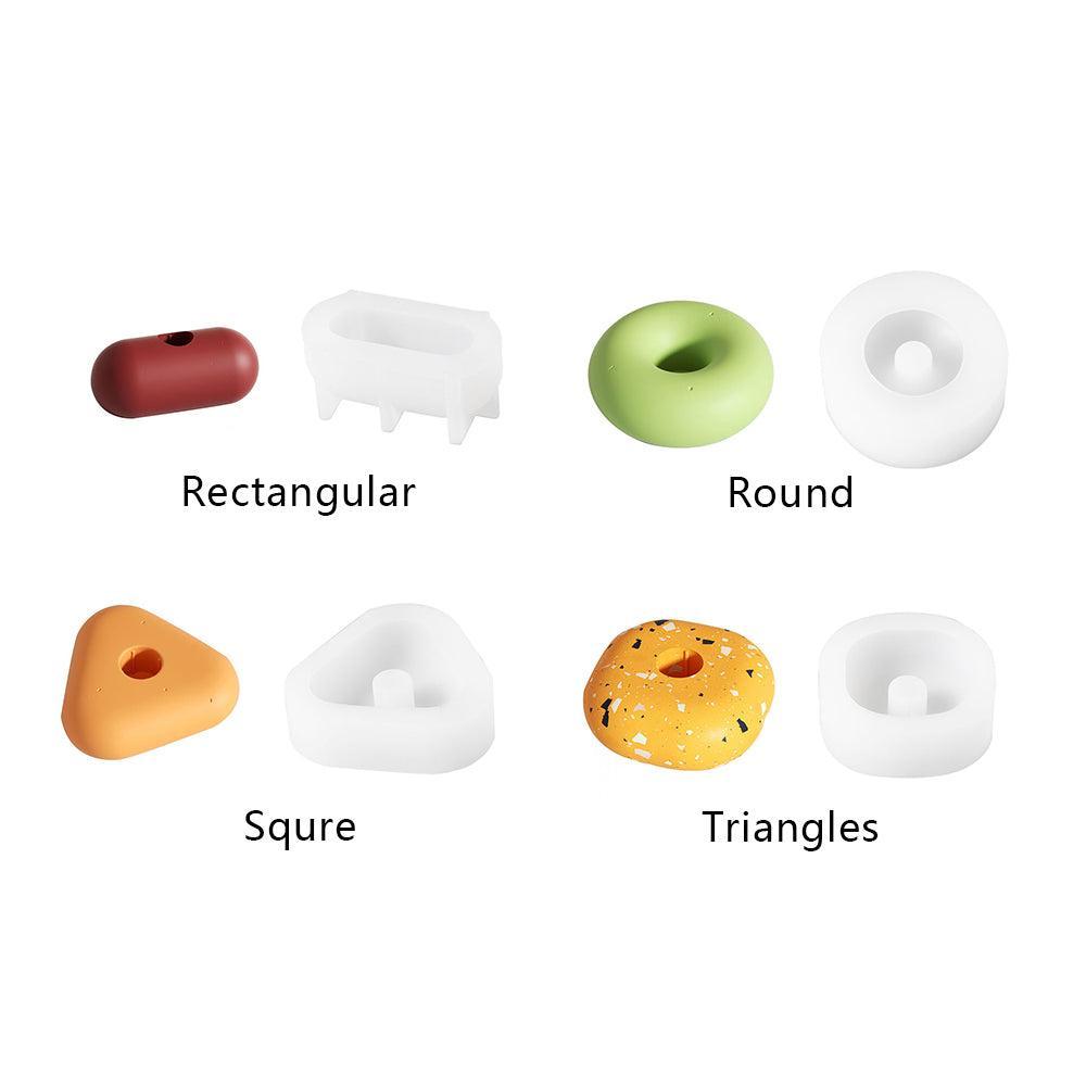 Moule en silicone pour bougeoir conique géométrique