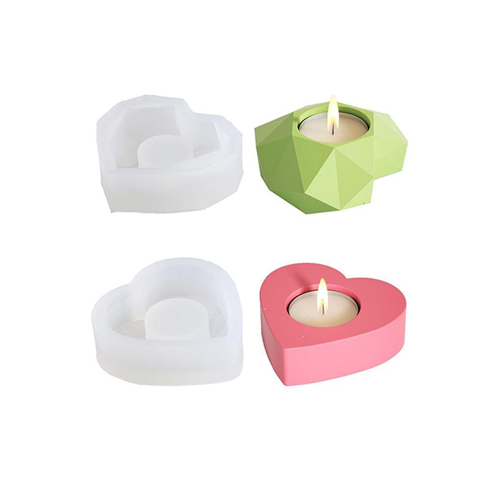 Heart Concrete Candle Holder Silicone Mold