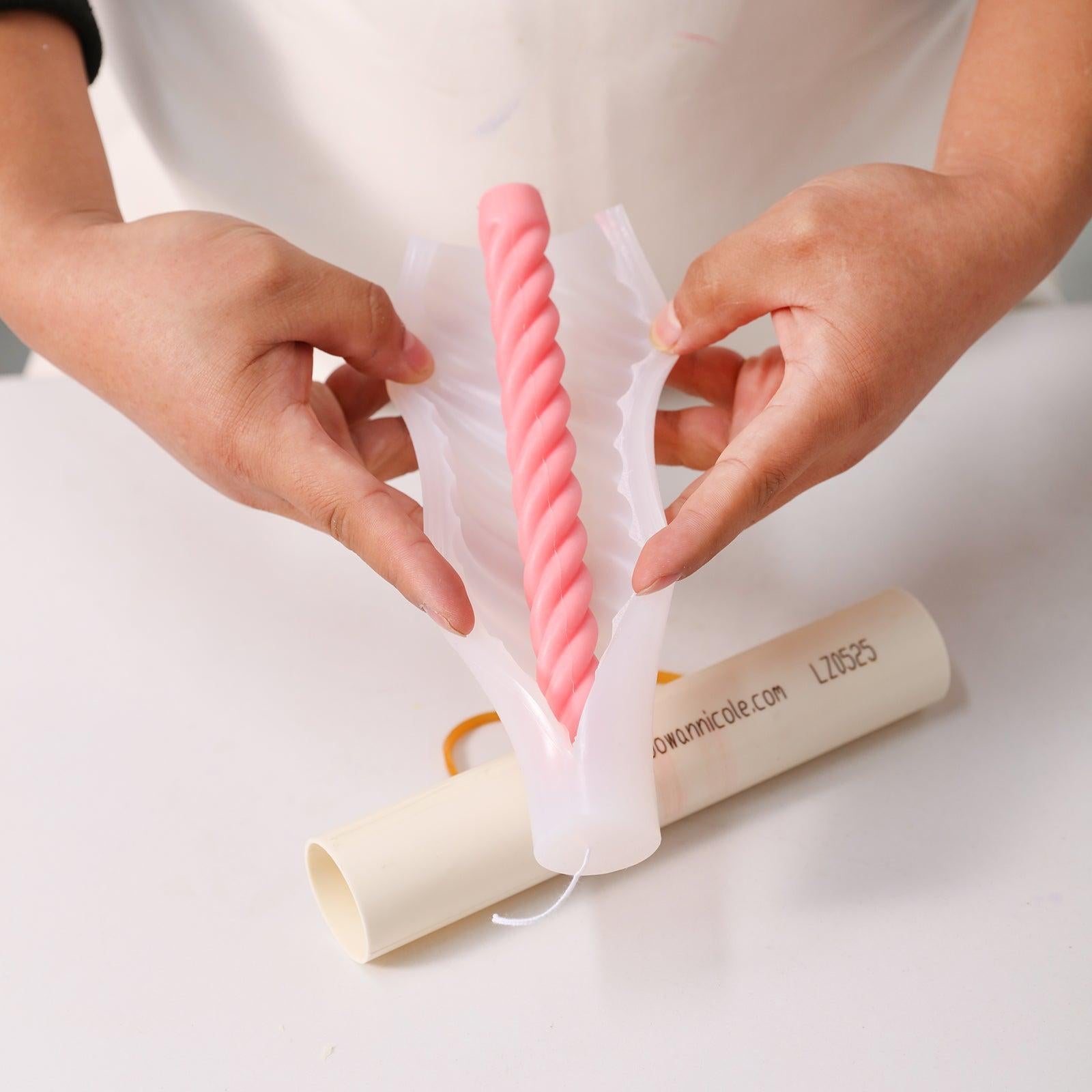 Easily release finished candles from Boowannicole's silicone molds