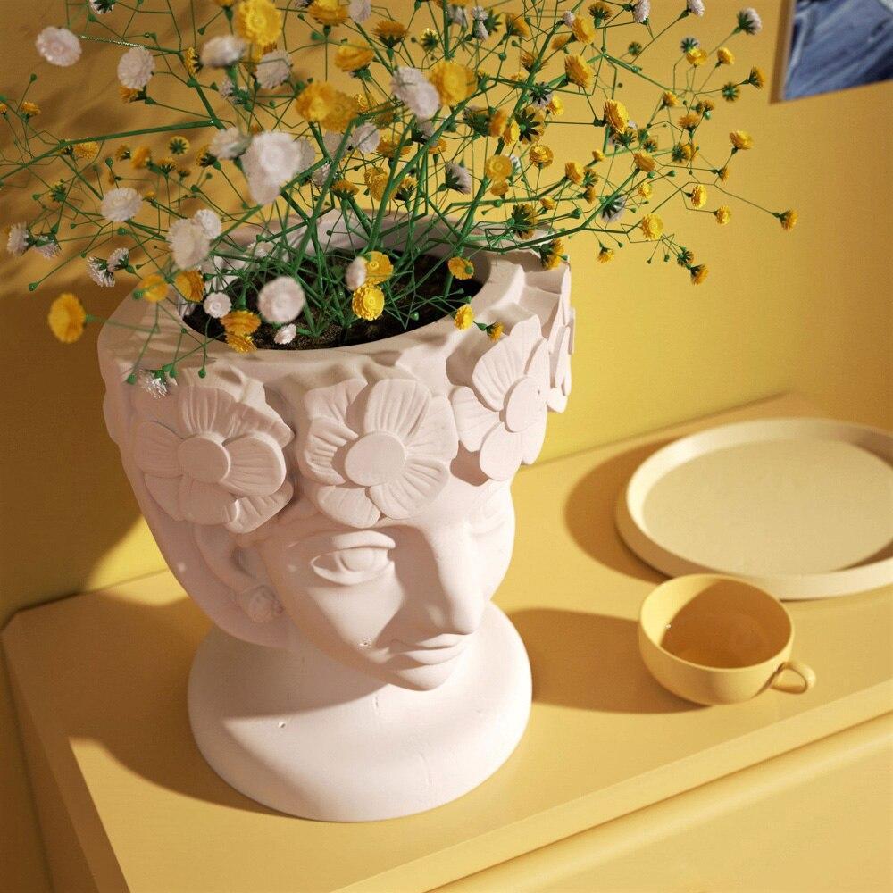 Sicilian Moro Head Concrete Plant Pot Silicone Mold