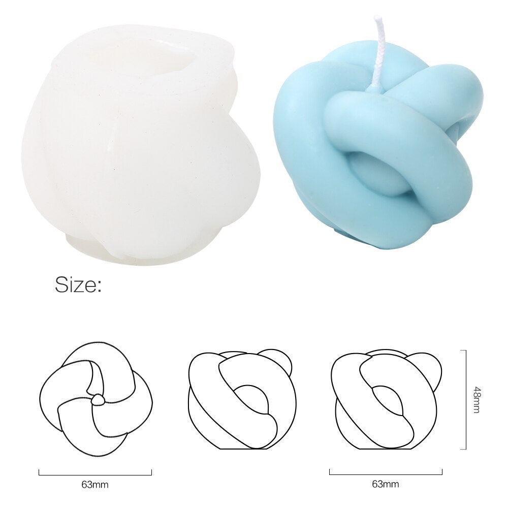 3D Silicone Candle Mold DIY Knot Rope Shape Mould