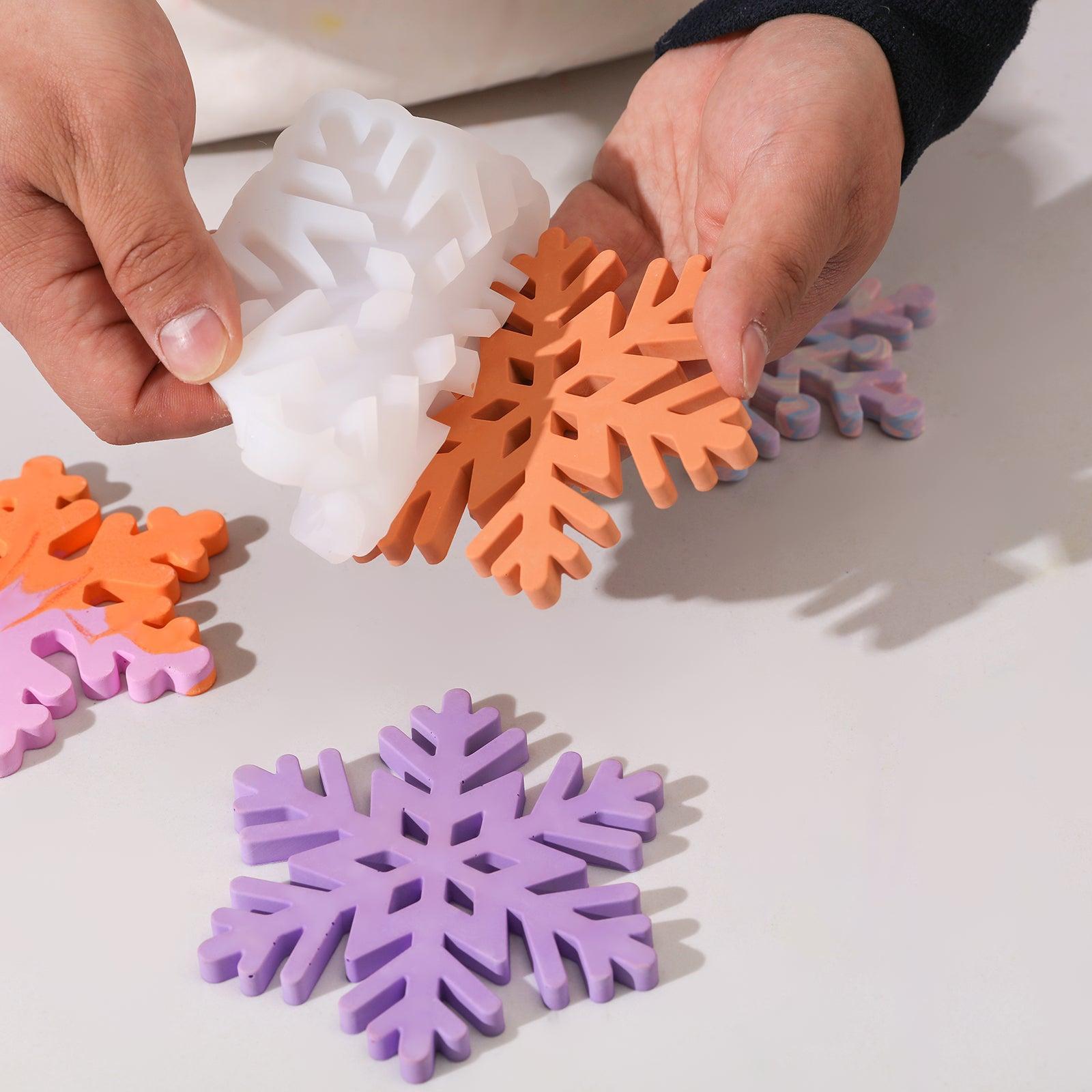 Moule en silicone en forme de flocons de neige de Noël