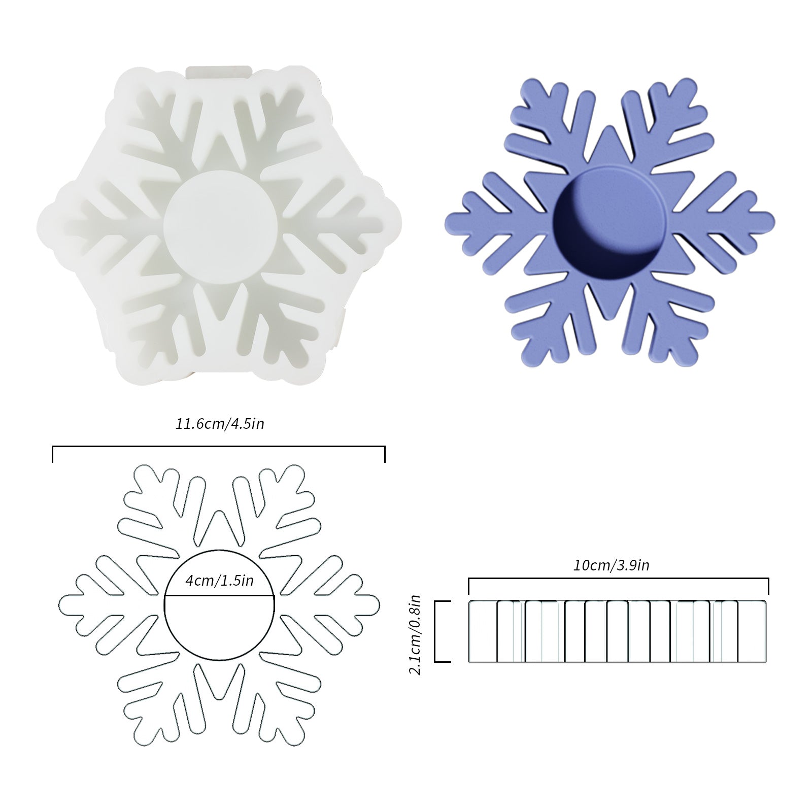 Christmas Snowflake Tealight Candle Holder Silicone Mold