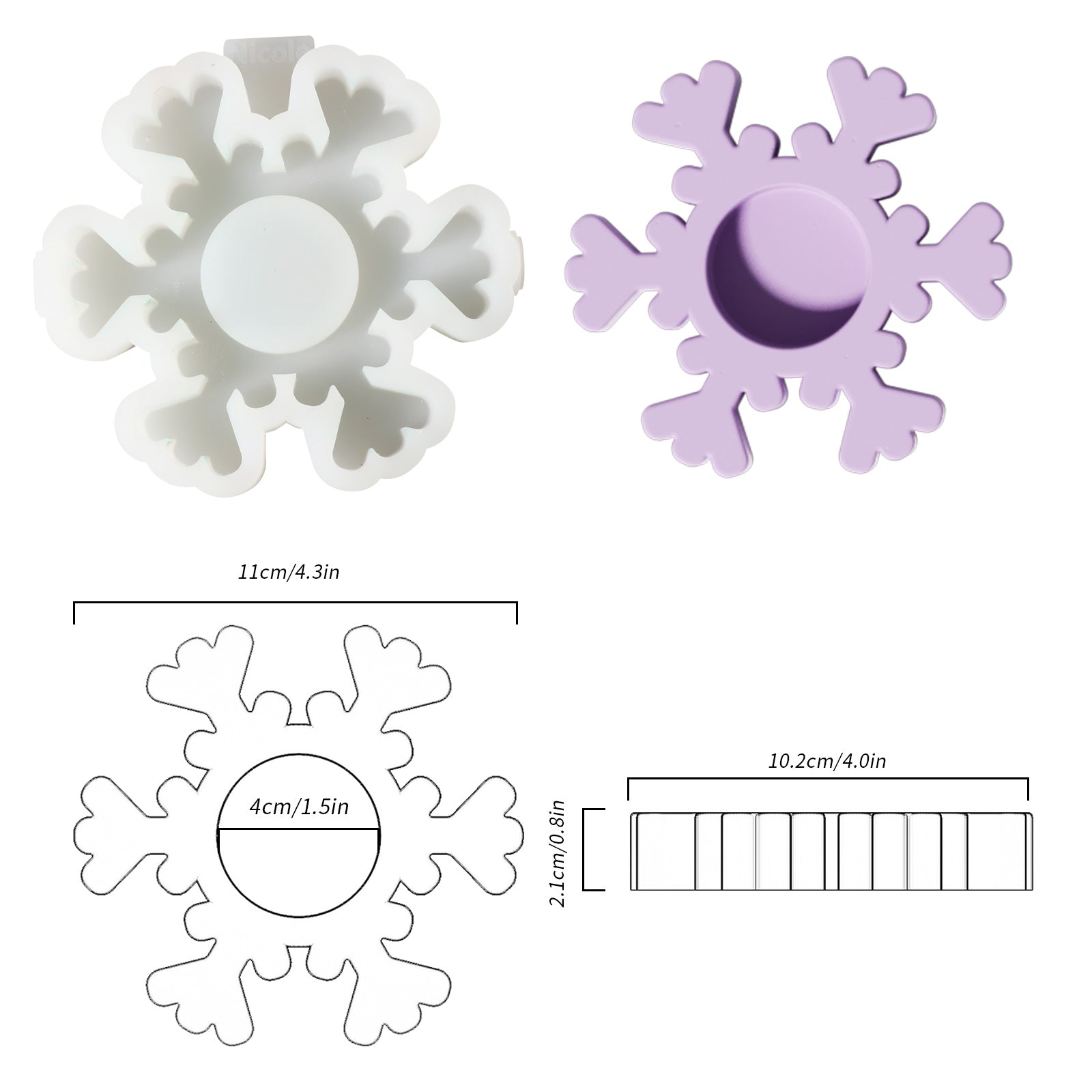 Christmas Snowflake Tealight Candle Holder Silicone Mold