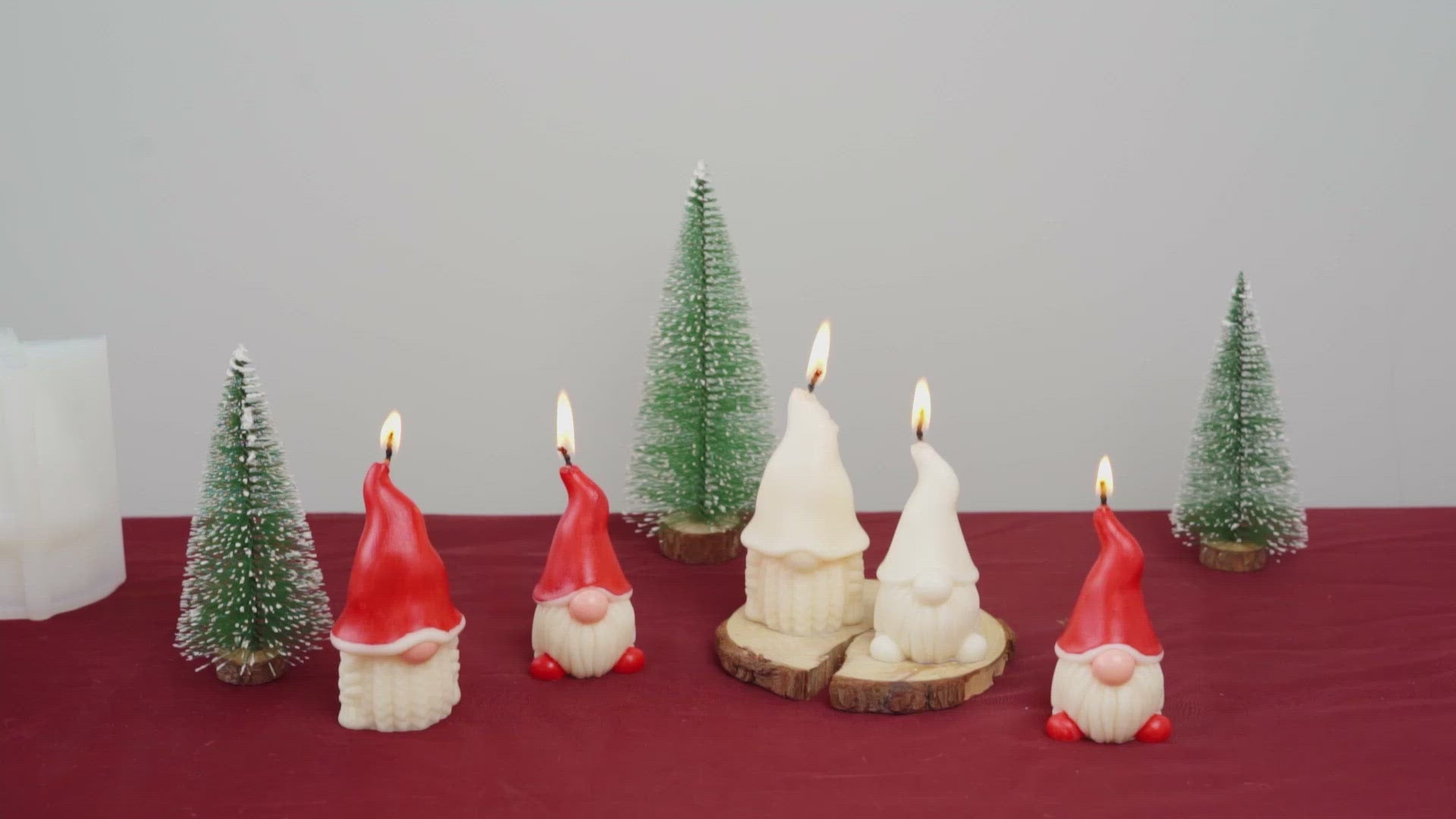 Load video: Gnome Candle Silicone Molds