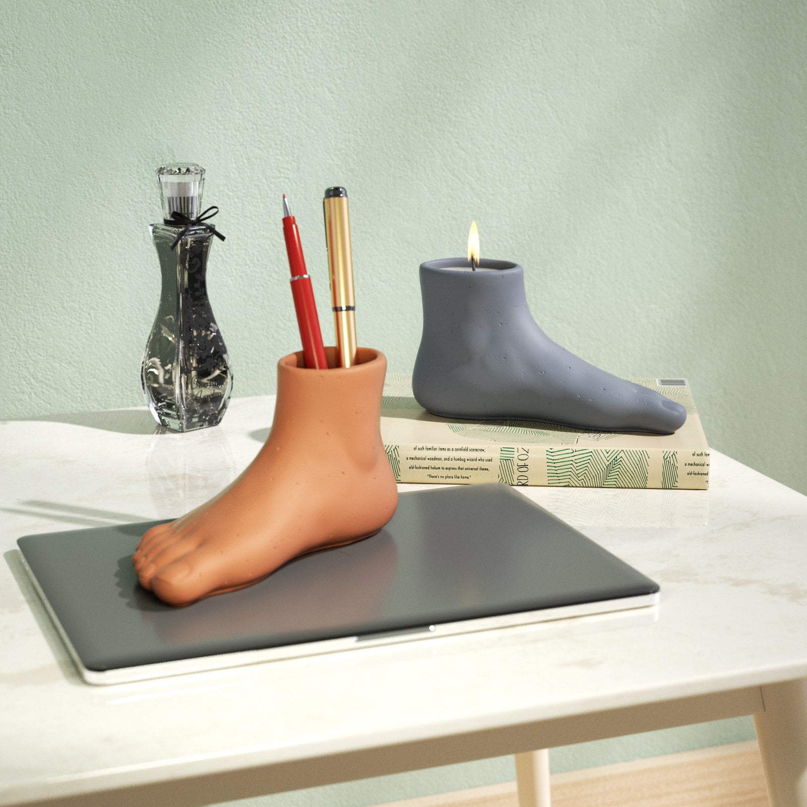 Moule en silicone pour vase en béton en forme de pied