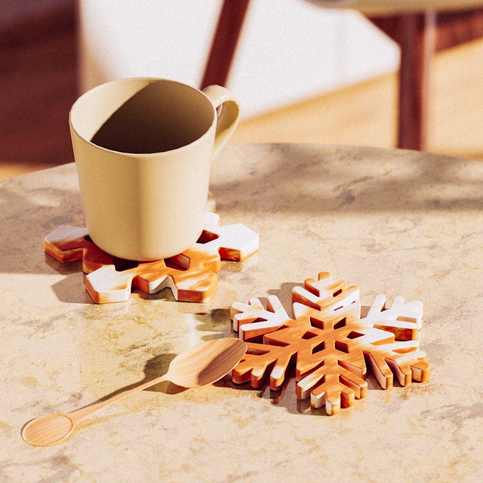 Moule en silicone en forme de flocons de neige de Noël