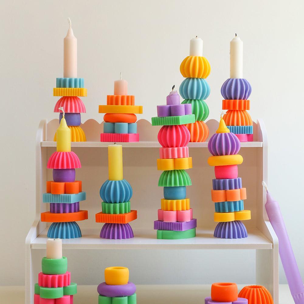 積み重ね可能なモジュラーキャンドルシリコン型