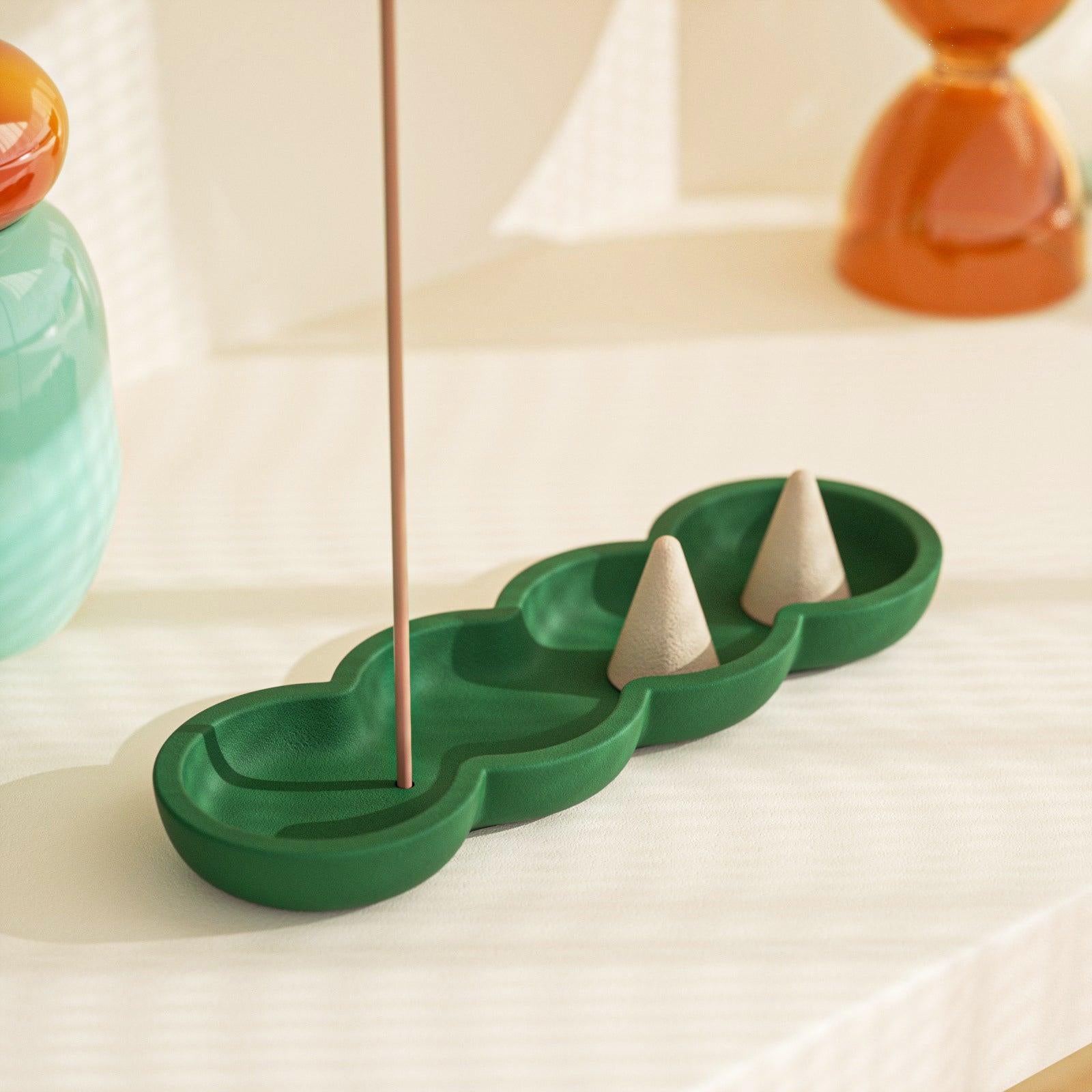 pea-shape-concrete-incense-holder-silicone-mold