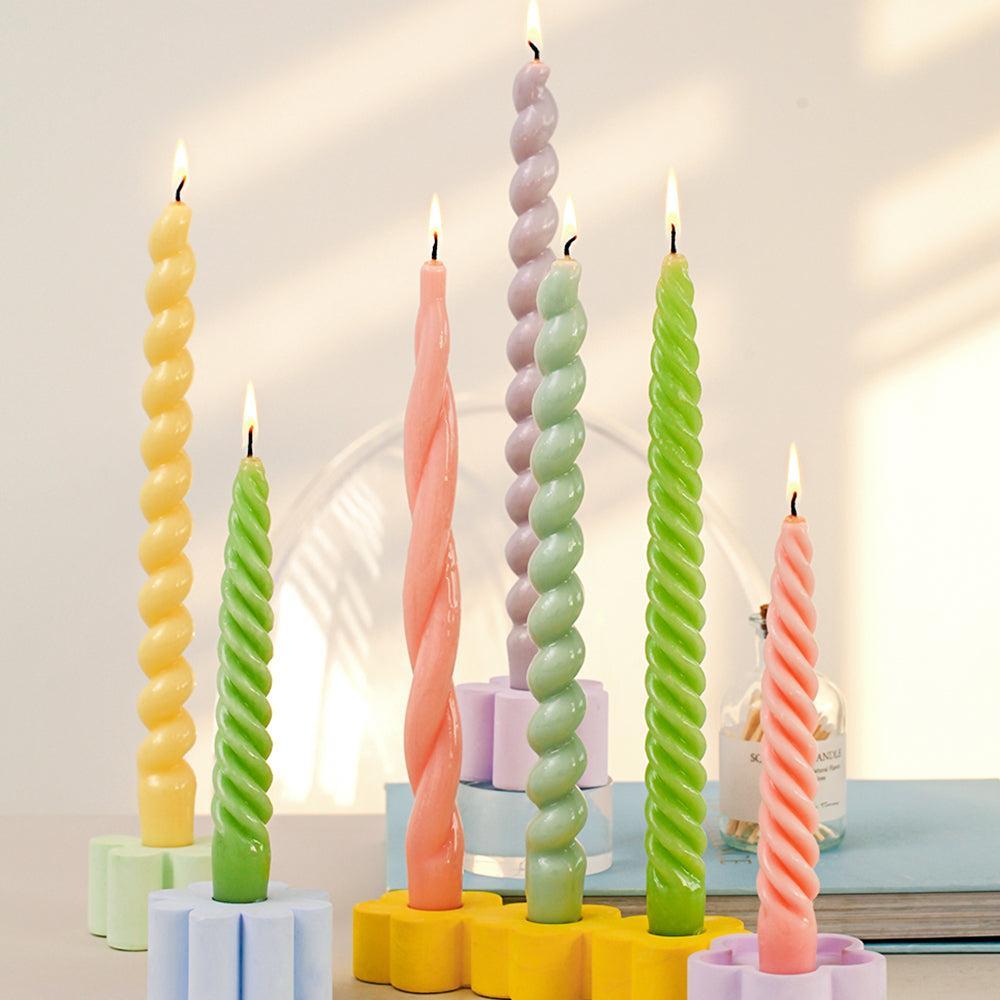 Spiral Long Pole Taper Candle Silicone Mould Collection