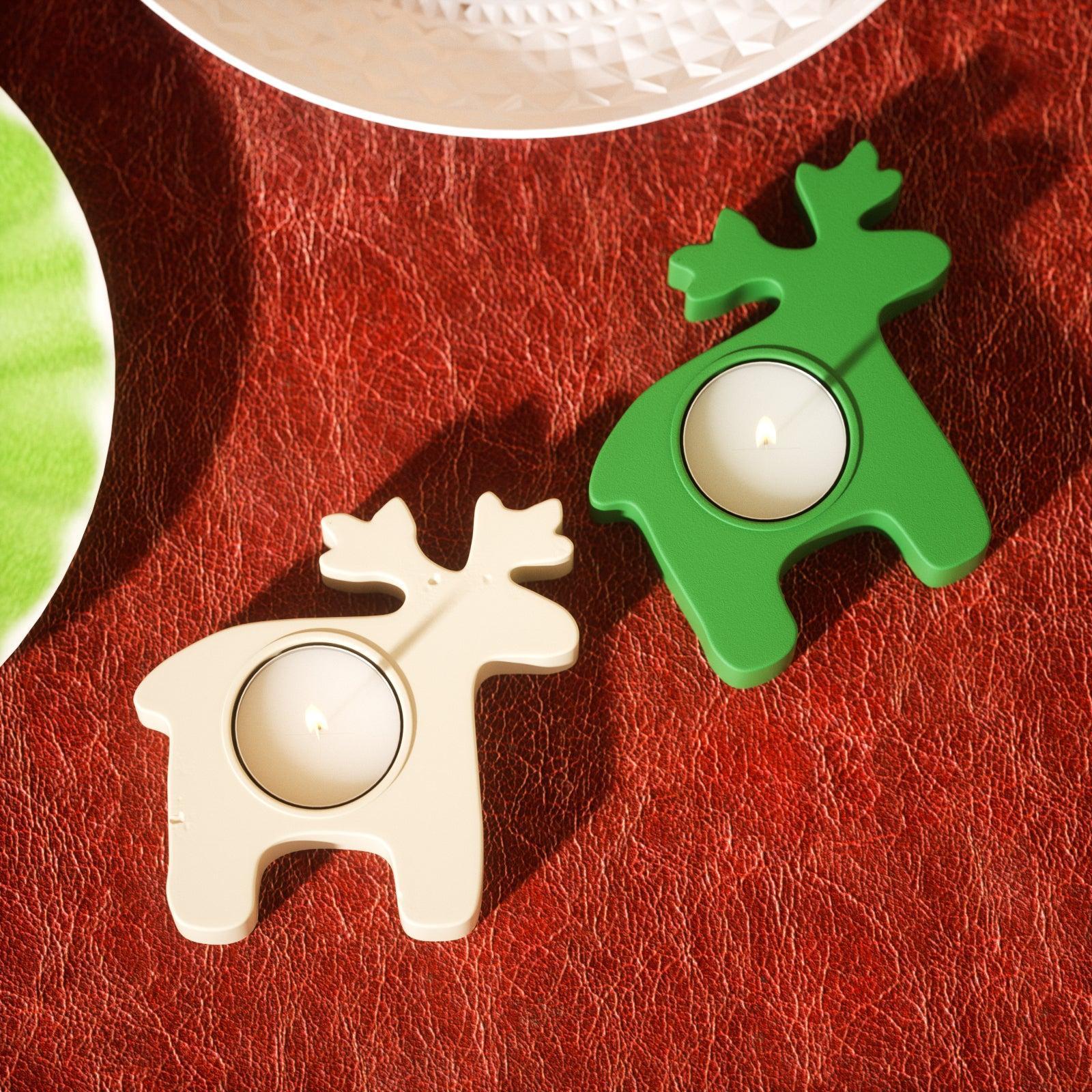 Moule en silicone pour bougie chauffe-plat en forme d'élan de Noël