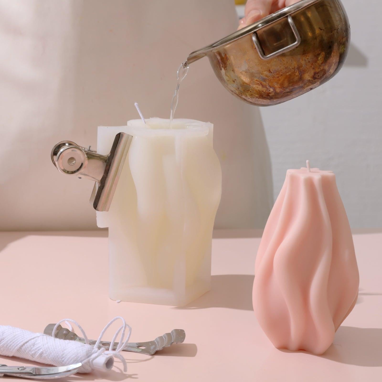 スリークウェーブキャンドルシリコンモールド