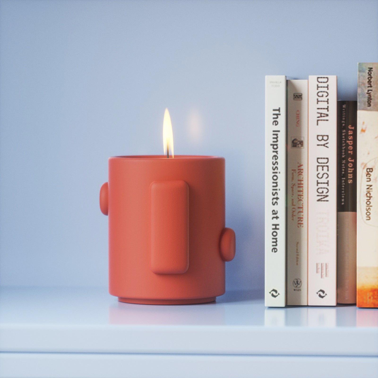 قالب سيليكون لوعاء شمعة هندسي مع غطاء