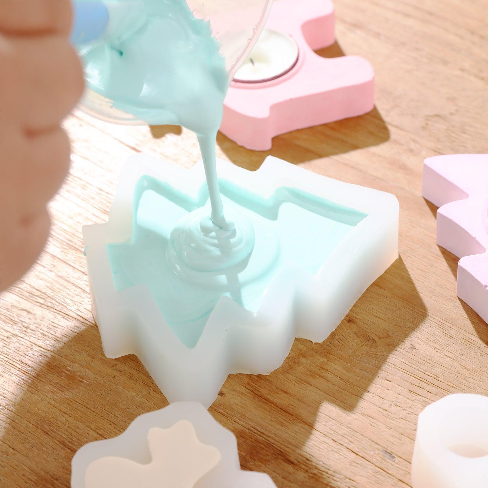 قالب سيليكون لحامل شمعة شجرة عيد الميلاد الصغيرة