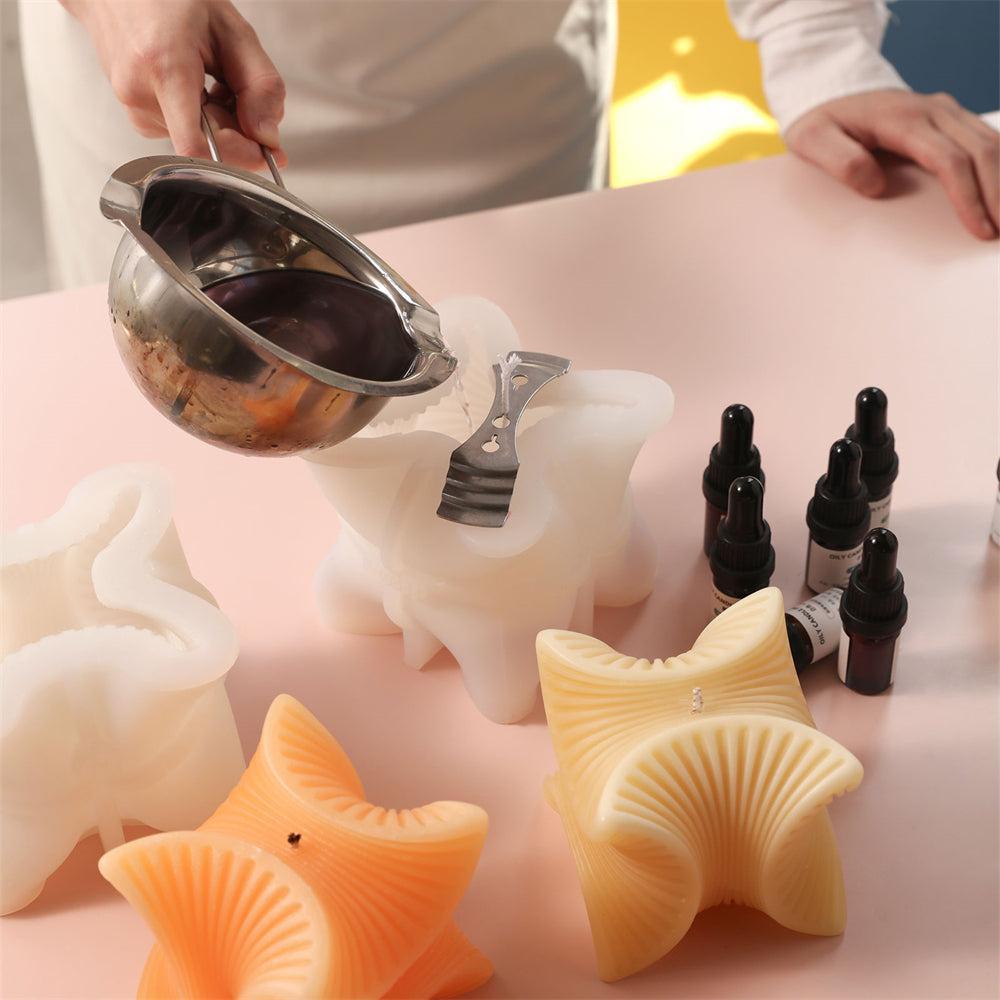 Grand moule rectangulaire en silicone pour bougie à bulles et cubes